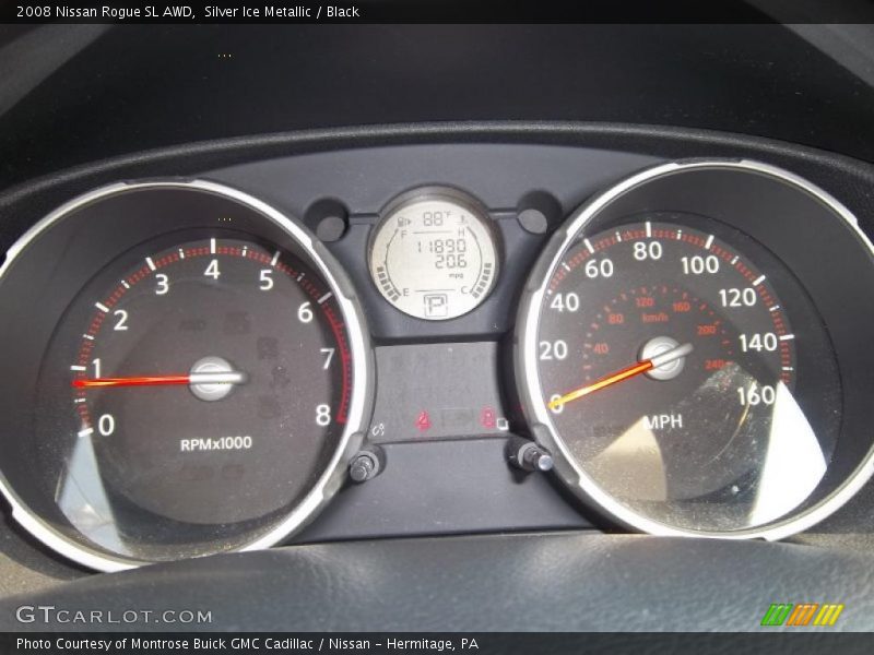 Silver Ice Metallic / Black 2008 Nissan Rogue SL AWD