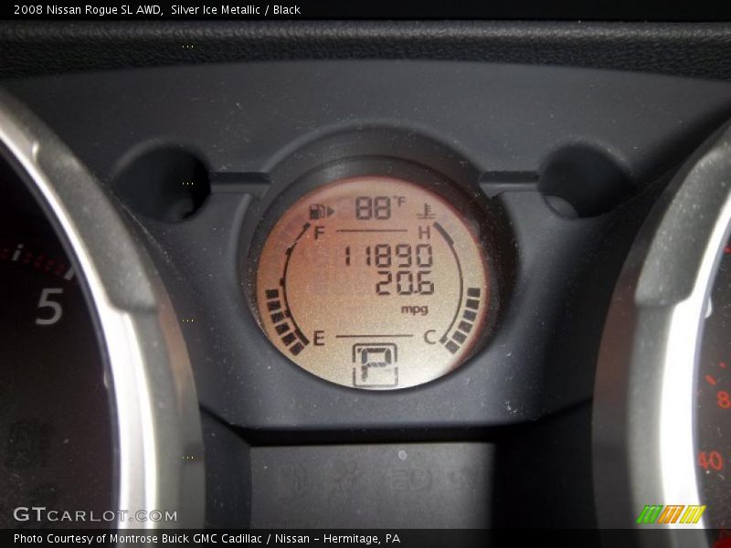 Silver Ice Metallic / Black 2008 Nissan Rogue SL AWD