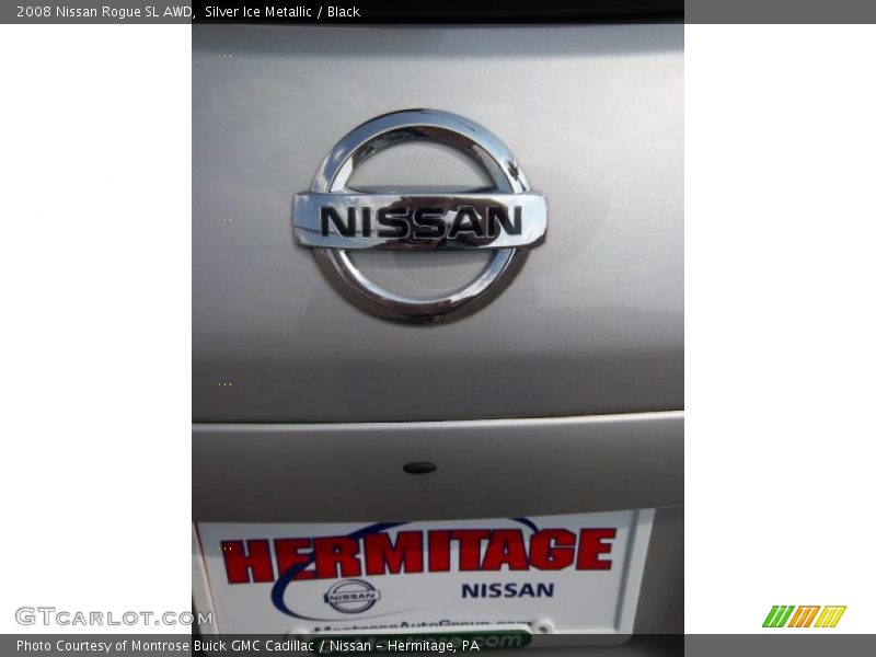 Silver Ice Metallic / Black 2008 Nissan Rogue SL AWD
