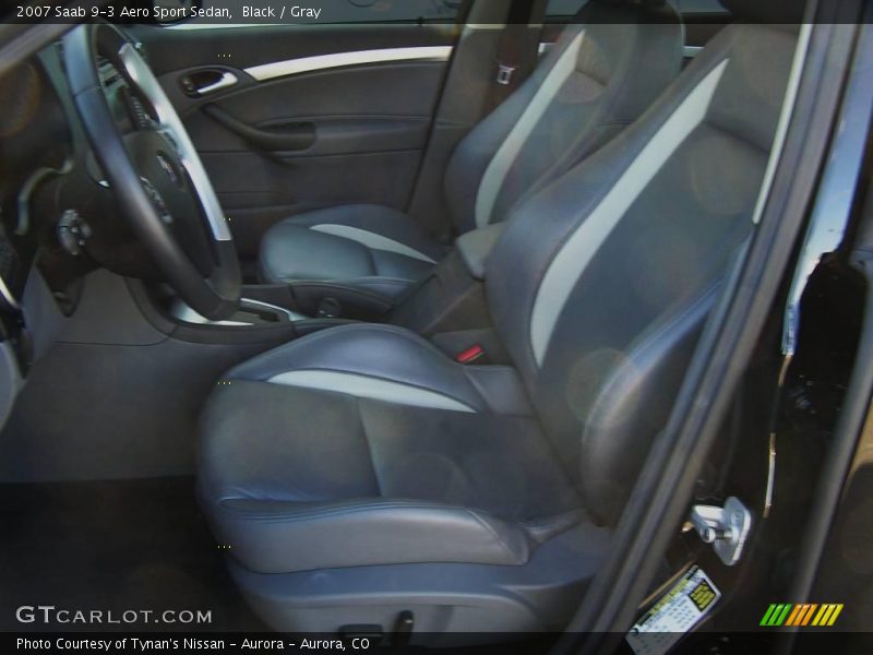 Black / Gray 2007 Saab 9-3 Aero Sport Sedan