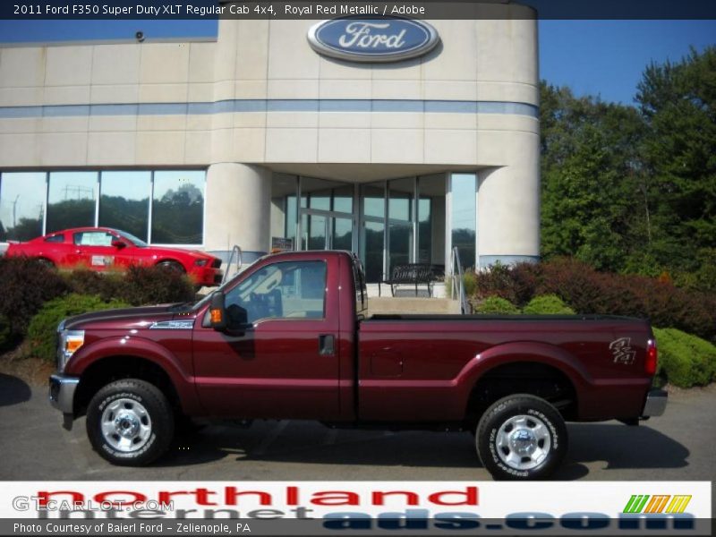 Royal Red Metallic / Adobe 2011 Ford F350 Super Duty XLT Regular Cab 4x4