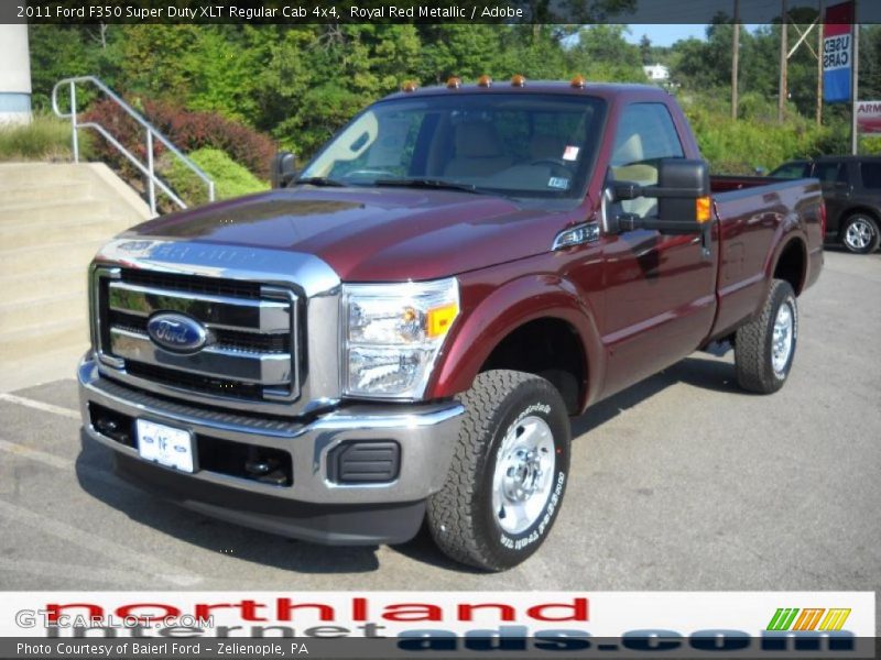 Royal Red Metallic / Adobe 2011 Ford F350 Super Duty XLT Regular Cab 4x4