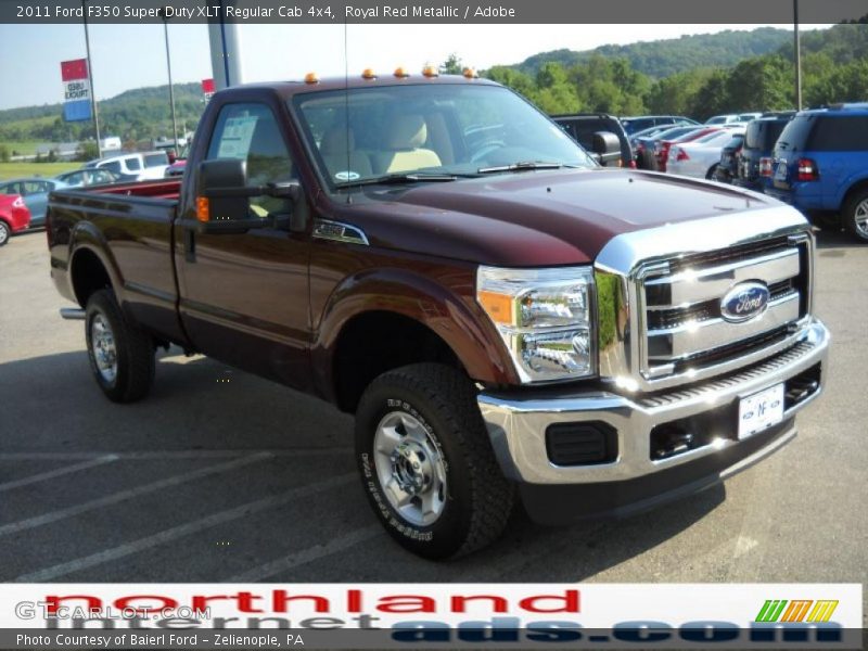 Royal Red Metallic / Adobe 2011 Ford F350 Super Duty XLT Regular Cab 4x4