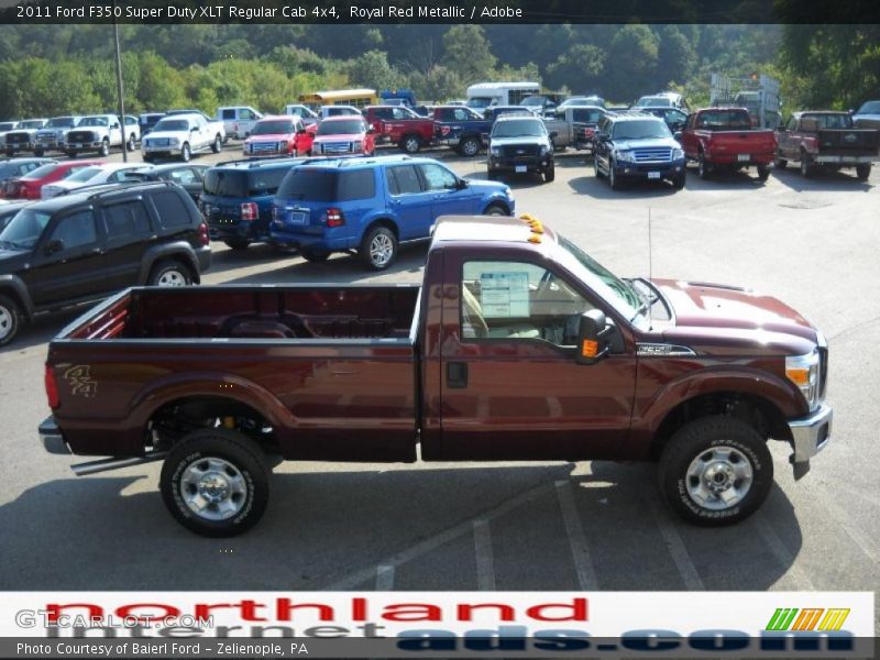 Royal Red Metallic / Adobe 2011 Ford F350 Super Duty XLT Regular Cab 4x4