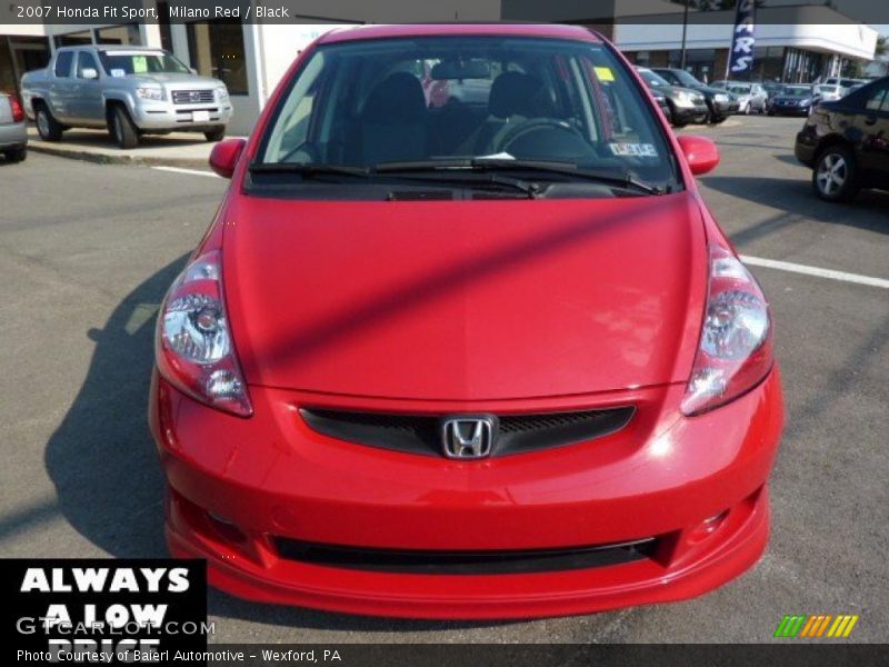 Milano Red / Black 2007 Honda Fit Sport