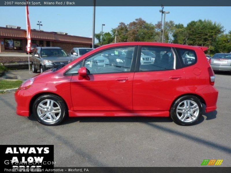 Milano Red / Black 2007 Honda Fit Sport