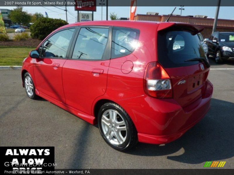 Milano Red / Black 2007 Honda Fit Sport