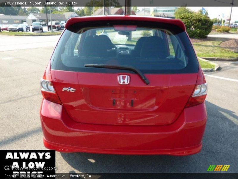 Milano Red / Black 2007 Honda Fit Sport