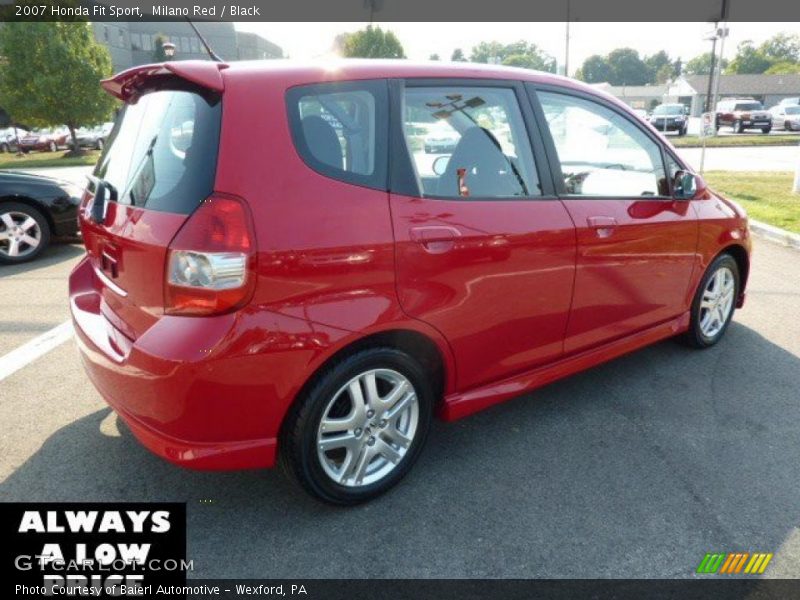Milano Red / Black 2007 Honda Fit Sport