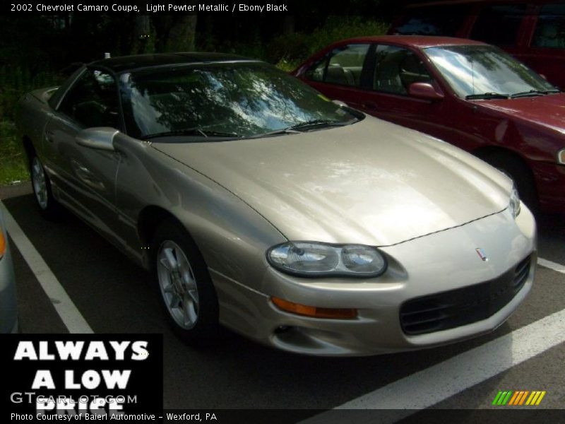 Light Pewter Metallic / Ebony Black 2002 Chevrolet Camaro Coupe