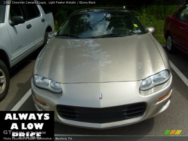 Light Pewter Metallic / Ebony Black 2002 Chevrolet Camaro Coupe