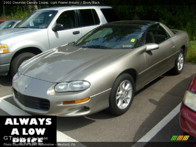 Light Pewter Metallic / Ebony Black 2002 Chevrolet Camaro Coupe