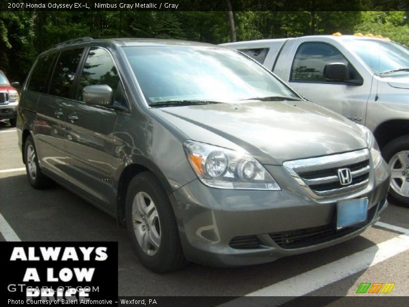 Nimbus Gray Metallic / Gray 2007 Honda Odyssey EX-L