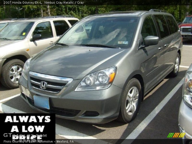 Nimbus Gray Metallic / Gray 2007 Honda Odyssey EX-L