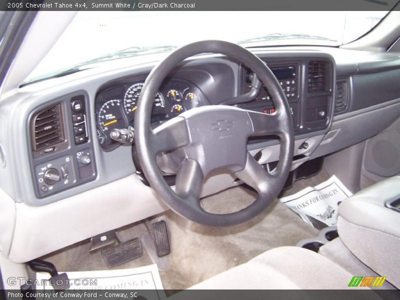 Summit White / Gray/Dark Charcoal 2005 Chevrolet Tahoe 4x4