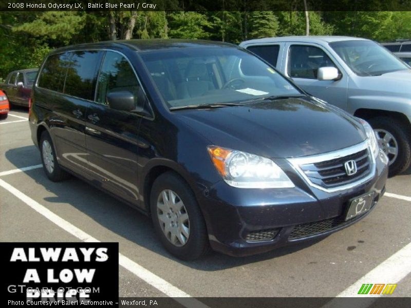 Baltic Blue Pearl / Gray 2008 Honda Odyssey LX