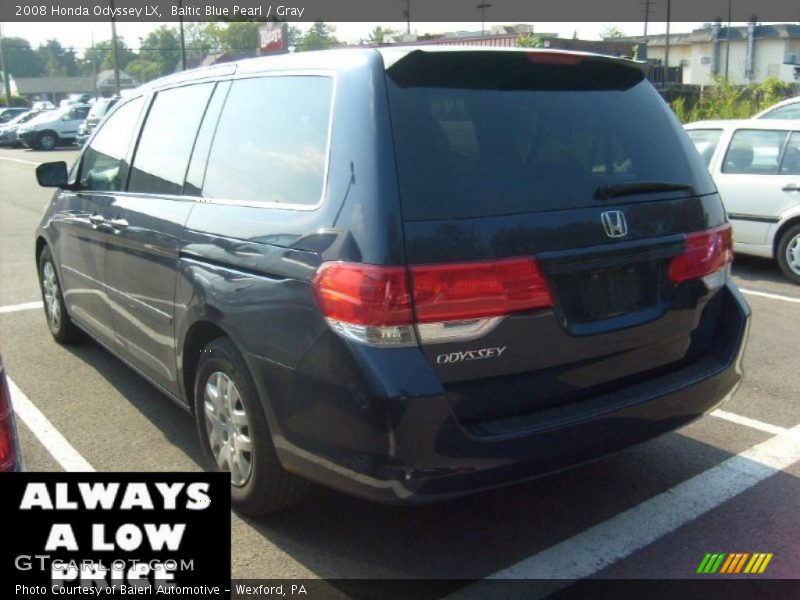 Baltic Blue Pearl / Gray 2008 Honda Odyssey LX