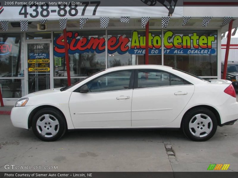 Ivory White / Ebony 2006 Pontiac G6 Sedan