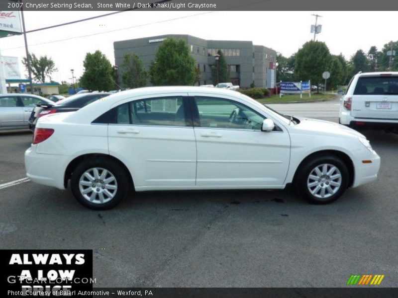 Stone White / Dark Khaki/Light Graystone 2007 Chrysler Sebring Sedan