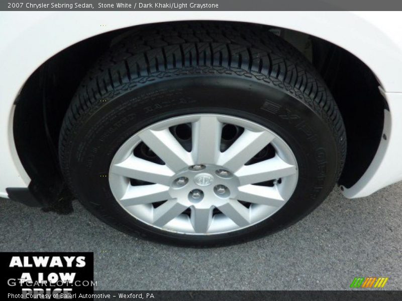 Stone White / Dark Khaki/Light Graystone 2007 Chrysler Sebring Sedan