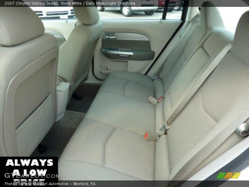 Stone White / Dark Khaki/Light Graystone 2007 Chrysler Sebring Sedan