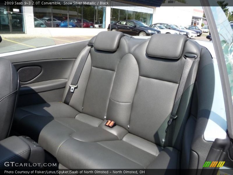 Snow Silver Metallic / Black 2009 Saab 9-3 2.0T Convertible