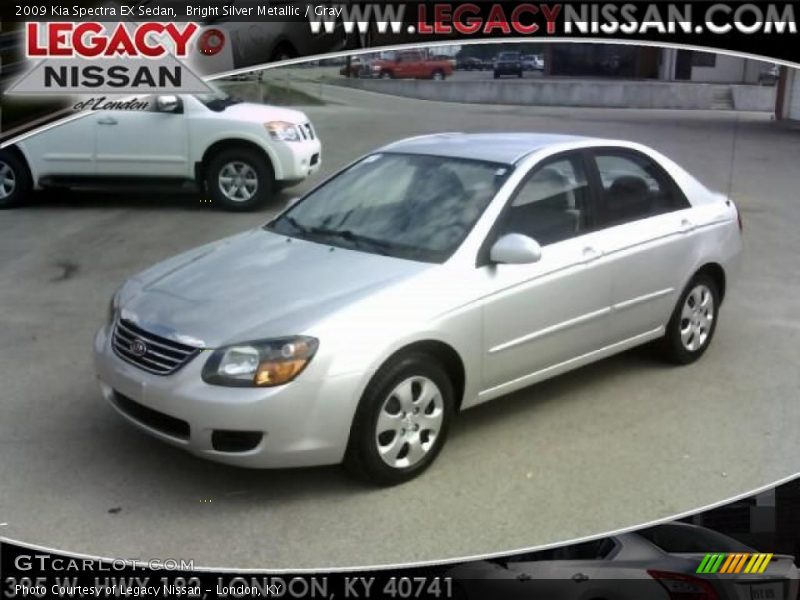 Bright Silver Metallic / Gray 2009 Kia Spectra EX Sedan