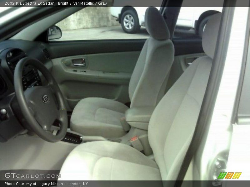 Bright Silver Metallic / Gray 2009 Kia Spectra EX Sedan