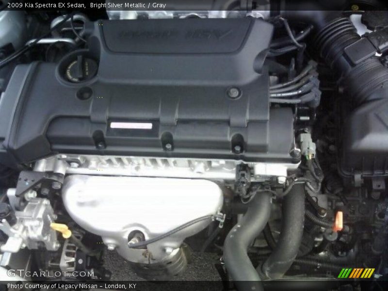 Bright Silver Metallic / Gray 2009 Kia Spectra EX Sedan