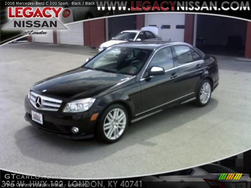 Black / Black 2008 Mercedes-Benz C 300 Sport