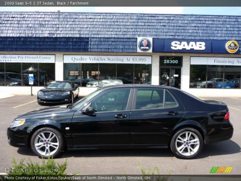 Black / Parchment 2009 Saab 9-5 2.3T Sedan