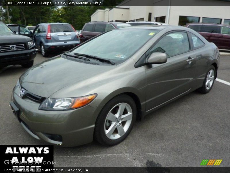 Galaxy Gray Metallic / Gray 2008 Honda Civic EX Coupe