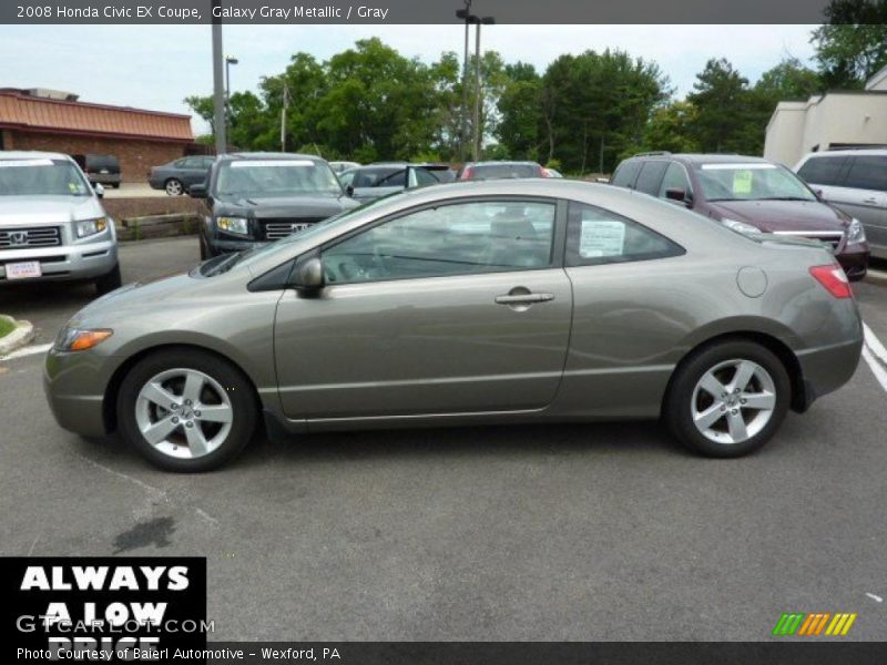 Galaxy Gray Metallic / Gray 2008 Honda Civic EX Coupe