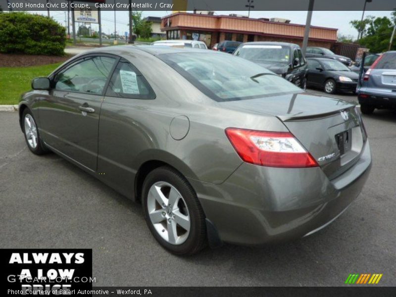 Galaxy Gray Metallic / Gray 2008 Honda Civic EX Coupe