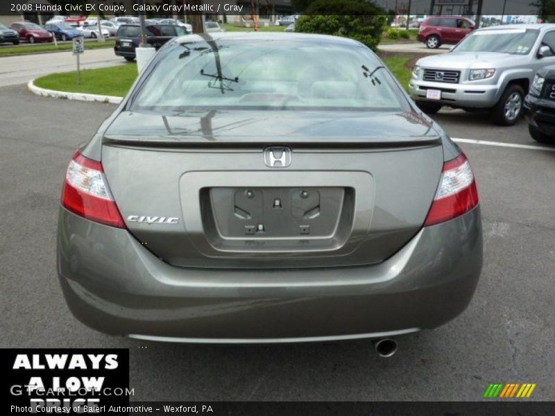 Galaxy Gray Metallic / Gray 2008 Honda Civic EX Coupe