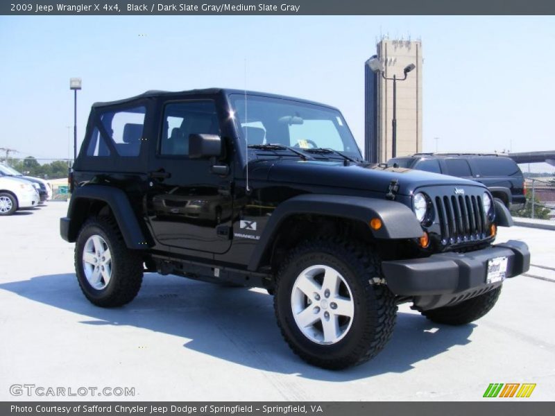 Black / Dark Slate Gray/Medium Slate Gray 2009 Jeep Wrangler X 4x4