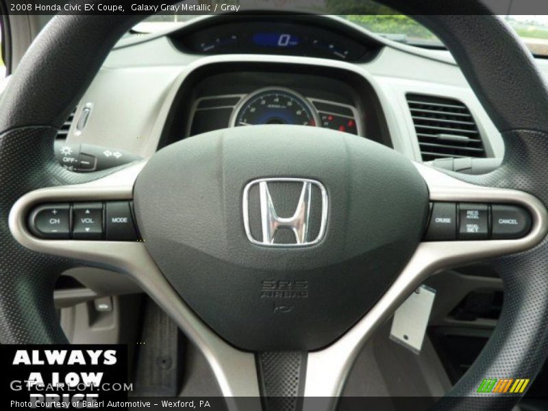 Galaxy Gray Metallic / Gray 2008 Honda Civic EX Coupe