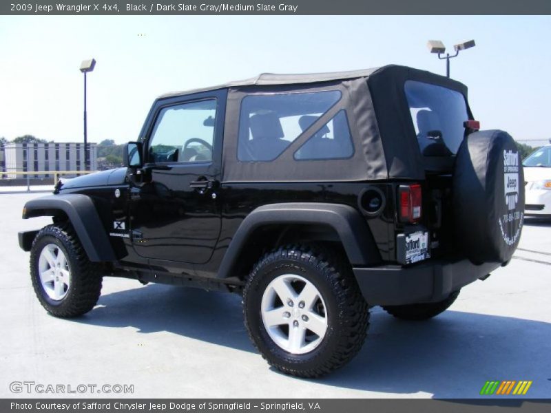 Black / Dark Slate Gray/Medium Slate Gray 2009 Jeep Wrangler X 4x4