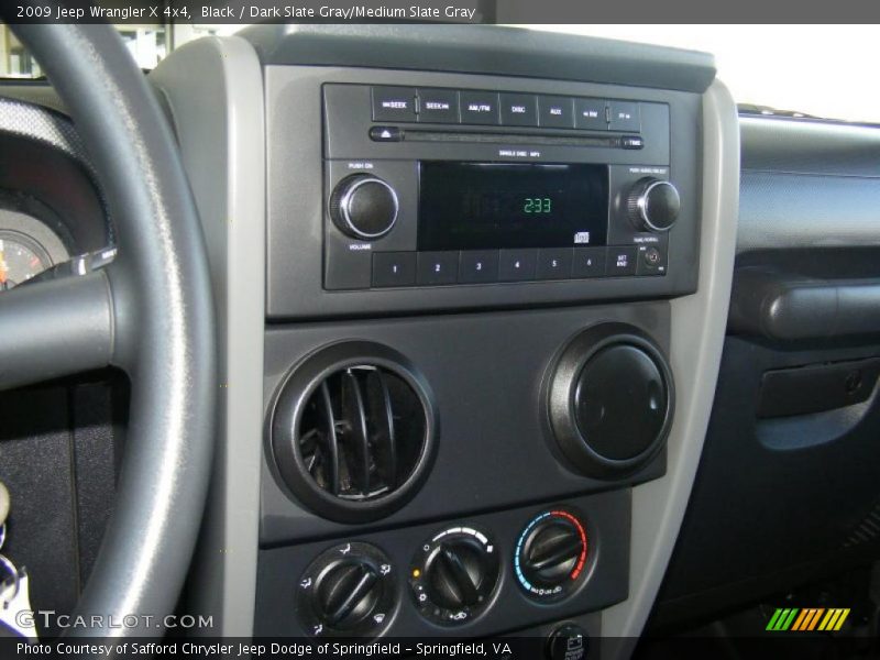 Black / Dark Slate Gray/Medium Slate Gray 2009 Jeep Wrangler X 4x4