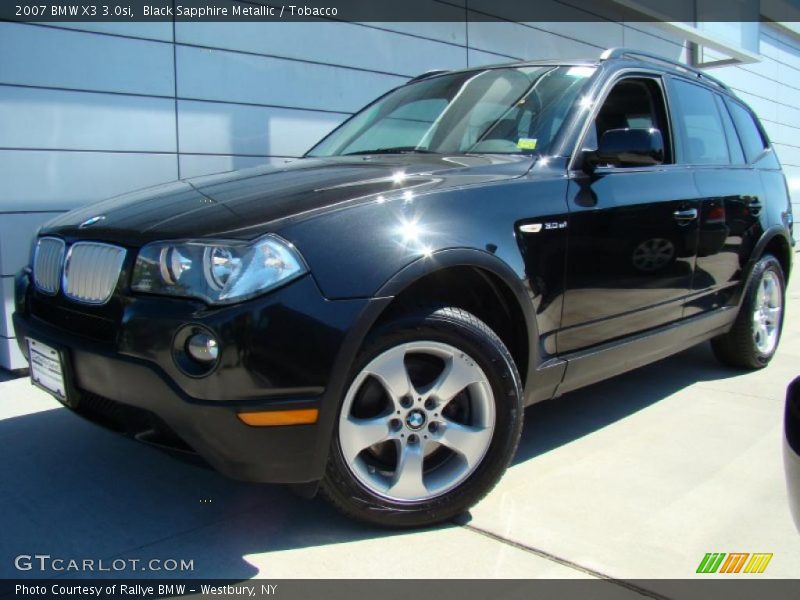 Black Sapphire Metallic / Tobacco 2007 BMW X3 3.0si