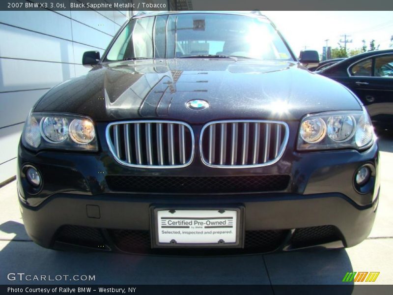 Black Sapphire Metallic / Tobacco 2007 BMW X3 3.0si