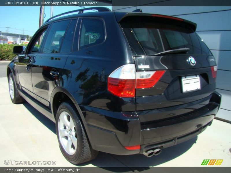 Black Sapphire Metallic / Tobacco 2007 BMW X3 3.0si