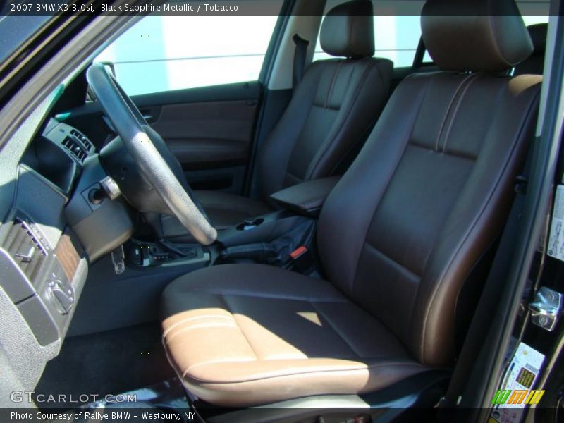 Black Sapphire Metallic / Tobacco 2007 BMW X3 3.0si