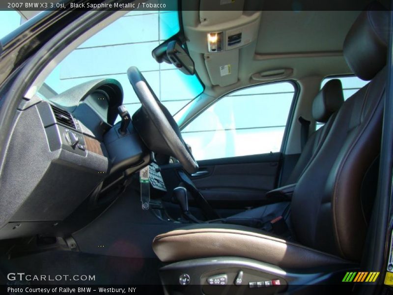 Black Sapphire Metallic / Tobacco 2007 BMW X3 3.0si