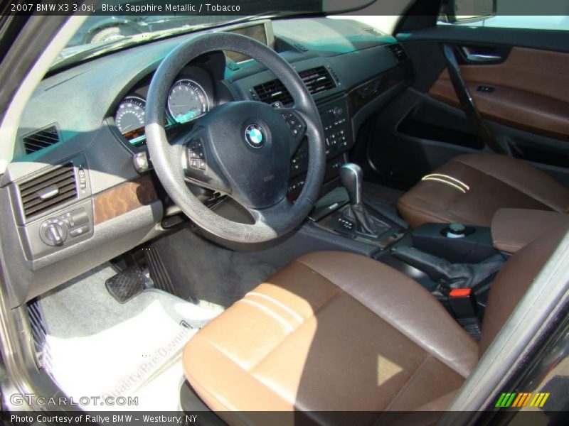 Black Sapphire Metallic / Tobacco 2007 BMW X3 3.0si