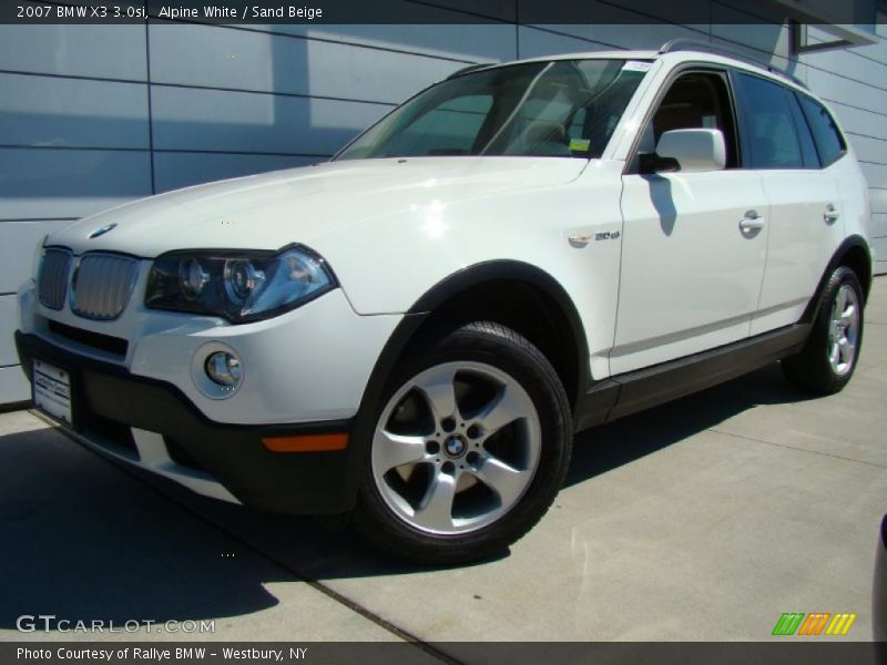 Alpine White / Sand Beige 2007 BMW X3 3.0si