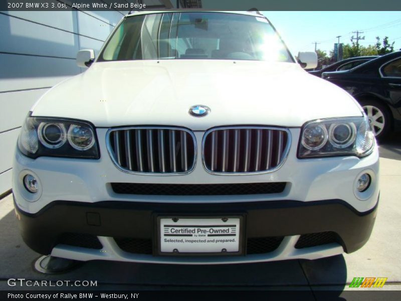 Alpine White / Sand Beige 2007 BMW X3 3.0si
