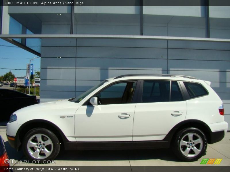 Alpine White / Sand Beige 2007 BMW X3 3.0si