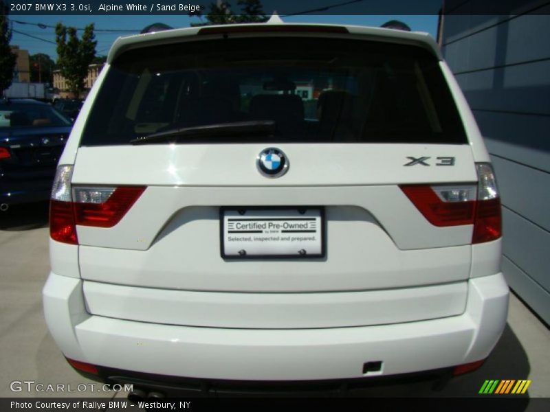 Alpine White / Sand Beige 2007 BMW X3 3.0si