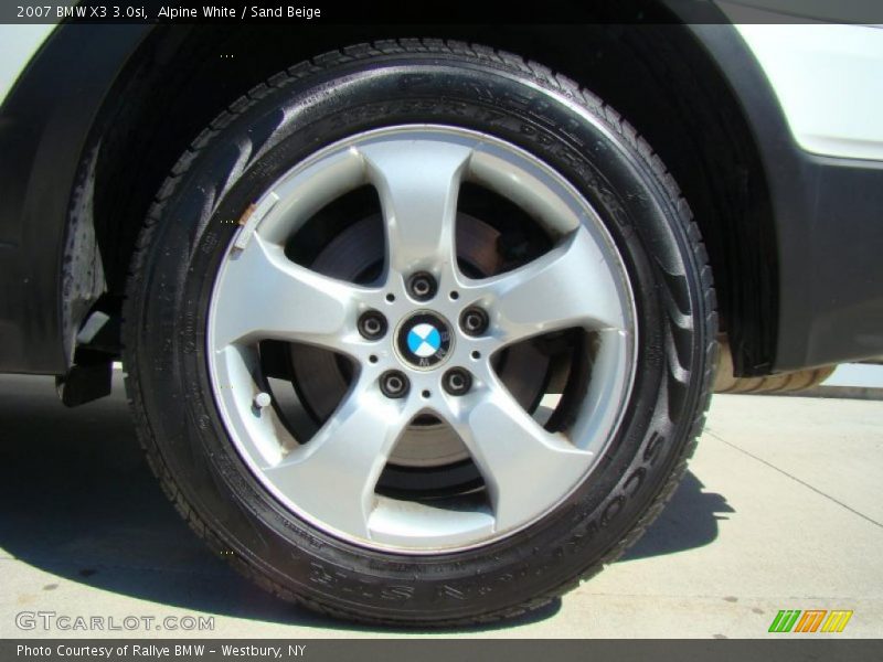 Alpine White / Sand Beige 2007 BMW X3 3.0si